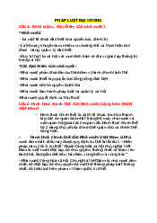 Top 8 câu hỏi ôn tập - Pháp luật đại cương | Trường Đại học Văn hóa Hà Nội