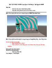 Bài Tập Thực Hành: Làm Quen Với Unity & Tài Nguyên HDRP | Môn Chiến Lược Đầu Tư - Đại Học Kinh Doanh Và Công Nghệ Hà Nội