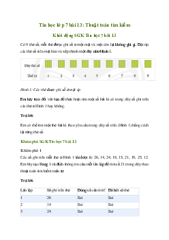 Giải Tin học 7 Bài 13: Thuật toán tìm kiếm | Chân trời sáng tạo