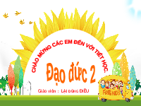 Giáo án điện tử Đạo đức 2 Bài 12 Cánh diều: Em với quy định nơi công cộng