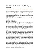 Phân tích 8 câu đầu bài thơ Tây Tiến chọn lọc hay nhất