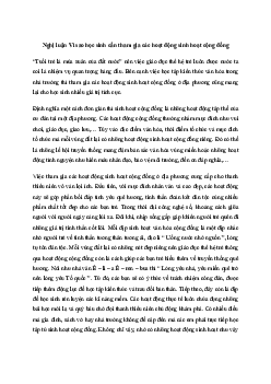 Văn mẫu lớp 11: Nghị luận xã hội Vì sao học sinh cần tham gia các hoạt động sinh hoạt cộng đồng ở địa phương | Kết nối tri thức