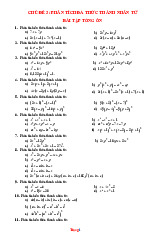 Giáo Án Dạy Thêm Đại Số 8 Ôn Tập Phân Tích Đa Thức Thành Nhân Tử