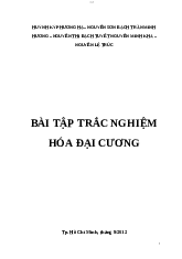 Bài tập trắc nghiệm Hóa đại cương - Hóa Đại Cương | Trường Đại học Bách khoa Thành phố Hồ Chí Minh