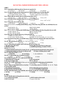 Bài tập trắc nghiệm nhóm halogen Hóa 10 theo 4 mức độ (có đáp án)