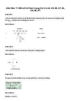 Hóa học lớp11  Bài 15: Alkane sách Kết Nối Tri Thức
