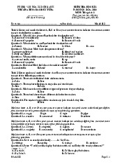 Đề kiểm tra học kì 1 năm học 2025 – 2026 môn Tiếng Anh lớp 8
