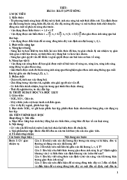 Bài 14: Bài tập về sóng | Giáo án Vật Lí 11 Kết nối tri thức