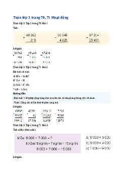 Giải SGK môn Toán 3 - Bài 63: Phép cộng trong phạm vi 100000  | Kết nối tri thức