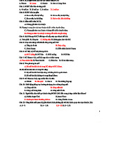 ÔN TẬP TRẮM CÂU TRẮC NGHIỆM CÔNG NGHỆ 11 KÌ 2