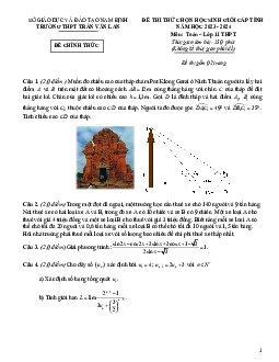 Đề thi thử HSG tỉnh Toán 11 năm 2023 – 2024 trường THPT Trần Văn Lan – Nam Định