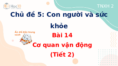 Giáo án điện tử Tự nhiên và xã hội 2 Bài 14 Cánh diều: Cơ quan vận động