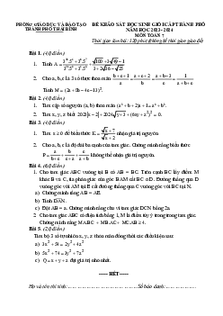 Đề khảo sát HSG Toán 7 năm 2023 – 2024 phòng GD&ĐT thành phố Thái Bình