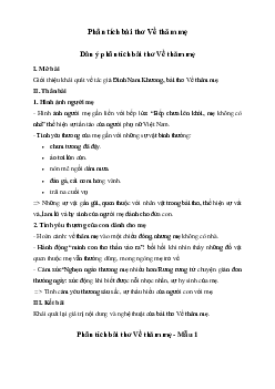 Văn mẫu lớp 6: Phân tích bài thơ Về thăm mẹ | Cánh diều