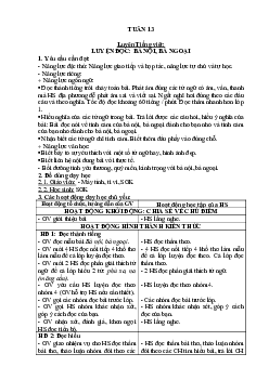 Giáo án buổi 2 Tiếng Việt 2 sách Cánh diều | Tuần 13