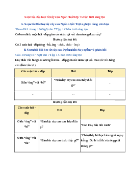 Soạn bài Bài học từ cây cau Ngắn nhất  | Ngữ Văn 7 Chân Trời Sáng Tạo tập 1