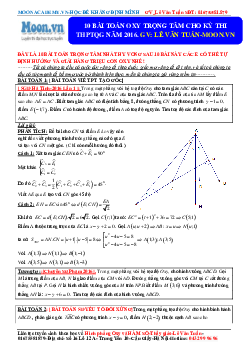 10 bài toán oxy trọng tâm cho kì thi THPT Quốc gia 2016 – Lê Văn Tuấn (Moon.vn)