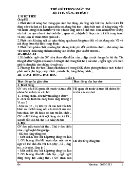 Bài 7: Thế giới trong mắt em | Giáo án Tiếng Việt 1 | Kết nối tri thức với cuộc sống (Cả năm)