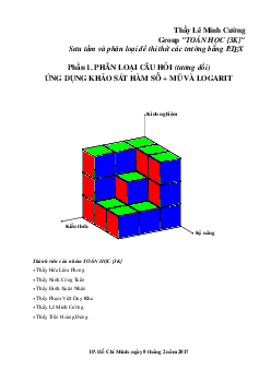 Phân loại câu hỏi chuyên đề khảo sát hàm số và mũ – logarit – Lê Minh Cường Toán 12