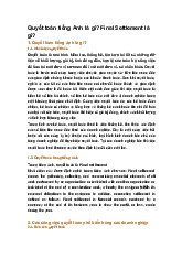 Quyết toán tiếng Anh là gì? Final Settlement là gì?