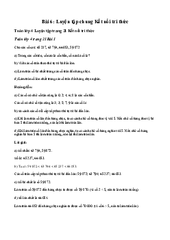 Toán lớp 4 Bài 6: Luyện tập chung Kết nối tri thức