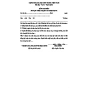 Bản Cam Kết Không Vi Phạm Quy Chế Thi Lớp 8A