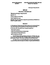 Biên bản sinh hoạt cuối khóa tiểu đội 7 - GDQP&AN 2022