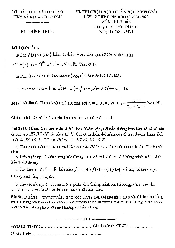 Đề chọn đội tuyển HSG Toán 12 năm 2021 – 2022 sở GD&ĐT Bà Rịa – Vũng Tàu
