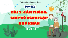 Giáo án điện tử  Đạo Đức  4 KNTT -  Kết Nối Tri Thức:  Bài 2: Cảm thông, giúp đỡ người gặp khó khăn.