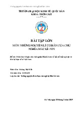 Bài tập lớn kinh tế chính trị | Trường Đại học Sư phạm Hà Nội