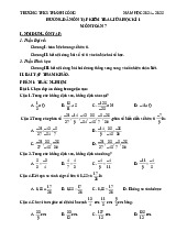 Ôn tập giữa học kì 1 Toán 7 năm 2024 – 2025 trường THCS Thành Công – Hà Nội