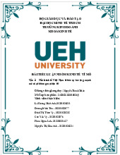 Tiểu luận kinh tế vĩ mô | Đại học Kinh tế Thành phố Hồ Chí Minh