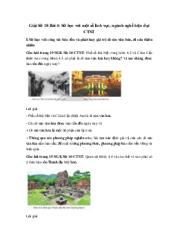 Giải Sử 10 Bài 4: Sử học với một số lĩnh vực, ngành nghề hiện đại CTST