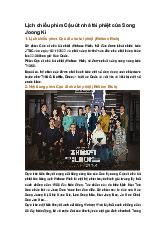 Lịch chiếu phim Cậu út nhà tài phiệt của Song Joong Ki