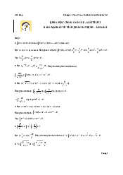 Mở đầu tích phân bất định - Giải tích 1| Trường đại học Bách Khoa, Đại học Đà Nẵng