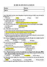 Đề kiểm tra môn Pháp luật kinh tế | Trường Đại học Thủy Lợi