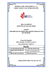 Báo cáo cuối kì môn kỹ năng làm việc nhóm | Kỹ năng làm việc nhóm | Đại học công nghiệp HCM