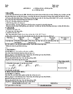 Giáo án Stem Đại số 9 học kỳ 1