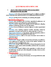 Đề cương ôn tập bằng Tiếng Anh môn Quản trị học | Học viện Phụ nữ Việt Nam