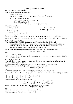 Tóm tắt lý thuyết ôn tập Vi tích phân A2