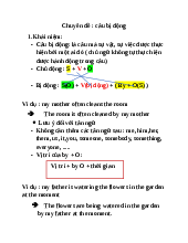 Chuyên đề câu bị động- lí thuyết
