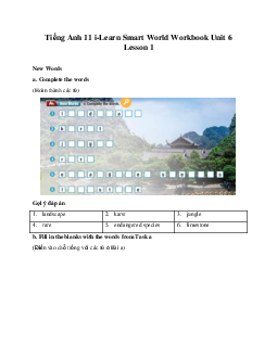 Giải Tiếng Anh 11 Workbook Unit 6 Lesson 1 | Smart World