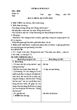 Giáo án buổi chiều môn Tiếng Việt 2 sách Kết nối tri thức với cuộc sống (Cả năm) | Tuần 13