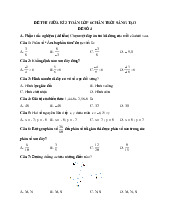 Đề thi giữa học kỳ 2 môn Toán lớp 6 năm học 2024 - 2025 - Đề số 4 | Bộ sách Chân trời sáng tạo