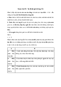 Soạn bài Tự đánh giá: Thư dụ Vương Thông lần nữa - Cánh diều 10
