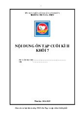 Ôn tập cuối kỳ 2 Toán 7 năm 2024 – 2025 trường THCS Gia Thụy – Hà Nội