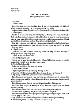 Giáo án Ôn tập chương 1 Công nghệ 7 | Kết nối tri thức