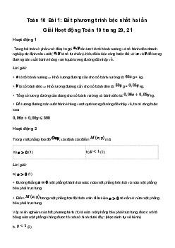 Giải Toán 10 Bài 1: Bất phương trình bậc nhất hai ẩn | Cánh diều