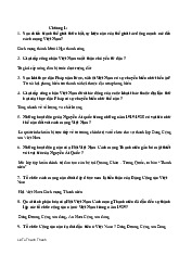 Đề cương LSĐ. Trường Đại học Nguyễn Tất Thành