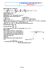 20 Đề Thi Giữa Học Kỳ 1 Toán 9 Năm 2025-2026 Có Lời Giải